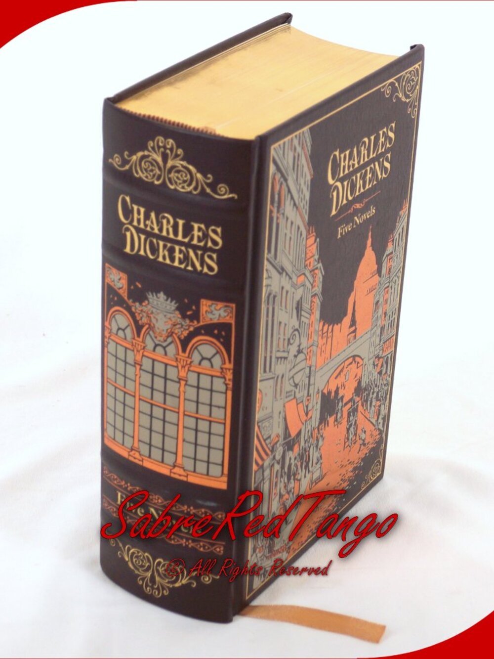Barnes & Nobel Leatherbound Classic Charles Dickens Five Novels - Picture 2 of 7